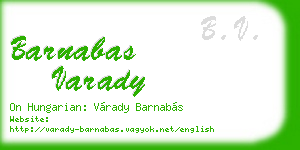 barnabas varady business card